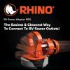 imageCamco Rhino RV Sewer Adapter PRO  Clear Sewer Hose Elbow with Drain Lock Adapter  Includes Ergonomic Handle ampamp Flexible Adapter 39730