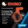 imageCamco Rhino RV Sewer Hose Extender PRO  5 Sewer Hose Extension  TorqueGrip Handle with Builtin LED Flashlight  The Easiest Way to Connect Your RV Sewer Hose 39570