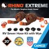 imageCamco RhinoEXTREME 20 CamperRV Sewer Hose  RV Accessories Include 360 Clear Swivel Wye Fitting ampamp Removable 4in1 Adapter for Storage and Organization ampamp More  TPE Tech for Durability 21056
