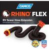 imageCamco RhinoFLEX 10 RV Sewer Hose Extension  Features Collapsible Design for RV Storage  Includes PreAttached Lug ampamp Bayonet Fitting Heavy Duty Polyolefin ampamp Reinforced wSteel Wire 39774