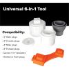 imageCamco RhinoFLEX 6in1 RV Sewer Wrench  Compatible with 3Inch and 4Inch Male or Female Sewer Cleanout Plugs Slotted or Flush Sewer Plugs and All 4in1 Adapters 39755Wrench