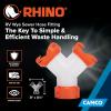imageCamco RhinoFLEX CamperRV Wye Sewer Hose Fitting  Features 360Degree Swivel Ends ampamp BuiltIn Gaskets for Odor Tight Connection  Allows for 2 Sewer Hoses to Connect to the Same Dump Station 39812quantity 1