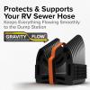 imageCamco Sidewinder 15Ft RV Sewer Hose Support  Flexible Telescoping Design for Avoiding Obstacles ampamp Deep Cradles Secure RV Sewer Hose  OutofTheBox Ready ampamp Folds for RV Storage 4304320Foot