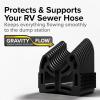 imageCamco Sidewinder 15Ft RV Sewer Hose Support  Flexible Telescoping Design for Avoiding Obstacles ampamp Deep Cradles Secure RV Sewer Hose  OutofTheBox Ready ampamp Folds for RV Storage 4304330Foot