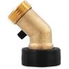 imageCamco Solid Brass 45 Degree Drinking Water Valve with Garden Hose Connections 20173Water Hose Valve