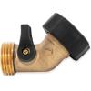 imageCamco Solid Brass 45 Degree Drinking Water Valve with Garden Hose Connections 20173Water Hose Valve