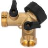 imageCamco Solid Brass Water Wye Valve Easy Grip Valve Handles and Simple Water Hose Connection CSA Low Lead Certified  20123No Size