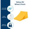imageCamco Standard Wheel Chock for Trailers ampamp RVs  Heavy Duty Trailer Wheel Chock Constructed of Durable Plastic wUV inhibitors  for Use wTires Up to 26inches  ReHitch in Confidence  44412Standard