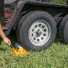 imageCamco Standard Wheel Chock for Trailers ampamp RVs  Heavy Duty Trailer Wheel Chock Constructed of Durable Plastic wUV inhibitors  for Use wTires Up to 26inches  ReHitch in Confidence  44412Large w Rope
