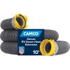 imageCamco Deluxe 20 ft Sewer Hose Kit  Includes 210 ft RV Sewer Hoses PreAttached 360Degree Swivel Fittings and Wye Connector  Ready To Use RV Sewer Kit Easily Compresses for Storage 3966610 Sewer Hose