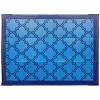imageCamco Large Reversible Outdoor Patio Mat  Easy to Clean Perfect for Picnics Cookouts Camping and The Beach 9 x 12 Lattice Blue Design 42856