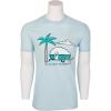imageCamco Life is Better at The Campsite Crew Neck Short Sleeve TShirt  Features Soft RingSpun Cotton Fabric Palm Tree and RV Design on Ice Blue and is Machine Washable  XXLarge 53339