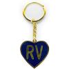 imageCamco Life is Better at The Campsite Navy Blue RV Heart KeychainGold Ring for Car Fobs and Keys 53288Navy Blue Rv Heart