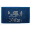 imageCamco Life is Better at The Campsite Scrub Rug  Ideal for Homes Outdoors Under Pet Bowls and More  Easy to Clean  TealWhite Small 53199Blue