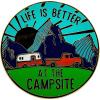imageCamco Life is Better at The Campsite Sunrise Design Decorative Enamel PinPerfect Accessory for Clothing Totes Backpacks Purses Hats and More 53265Sleeping Bag