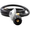 imageCamco Low Pressure Gas Regulator  Rated at 70000 BTUs Per Hour  Includes 8Foot Hose  Great for Camping RVing Grilling and More 577046 Hose