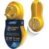 imageCamco Power Grip Electrical Offset Adapter  15 amp to 50 amp RV Power Adapter  Offset Design to Relieve Cord Stress 5513730amp to 50amp Adapter