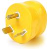 imageCamco PowerGrip 30AM15AF CamperRV Electrical Adapter  Features 30Amp Male ampamp 15Amp Female Connections  Designed wNonSlip Grooves ampamp Contoured Ends for Easy Removal  Rated for 125V1875W 55233EA