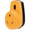 imageCamco PowerGrip RV TwoPlug 15Amp to Single 30Amp Adapter 125 V1875 W 55225 Yellow