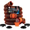 imageCamco RhinoEXTREME 20 RV Sewer Hose Kit  Premium Sewer Kit  PreAssembled ampamp ReadytoUse  Includes 4in1 Dump Station Adapter ampamp Storage Caps  Crush ampamp Abrasion Resistant 2101220 Sewer Hose Kit