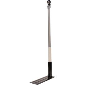 imageCamco 16 Portable Telescoping Fiberglass Flagpole with TireAnchored Flag Holder Permanent Residential Mount and US Flag 5160616 Fiberglass Flagpole