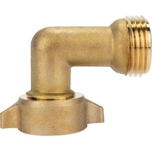imageCamco 90Degree Hose Elbow For RVs  Solid Brass Construction Certified LeadFree  Features Convenient Easy Grip Connector  For RV Water Hoses Residential Outdoor Faucets ampamp More  2Pack 2250790 Degree Hose Elbow