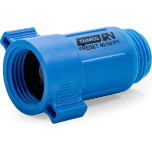 imageCamco CamperRV Water Hose Pressure Regulator  Reduces Water Pressure to Safe 4050 PSI ampamp Protects Trailer and Boat Plumbing  Easily Attaches to 34Inch Garden Hose Threads 40143Water Pressure Regulator