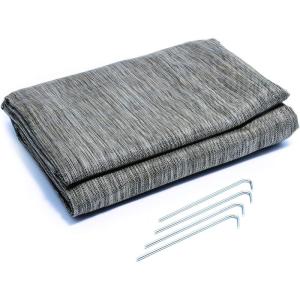 imageCamco Durable Reversible RV Camper Awning Mat with Carry Bag  Helps Avoids Dirt from Being Tracked  Perfect for Campsites Beaches Picnics 7 X 15 Gray 42812Gray
