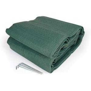 imageCamco Durable Reversible RV Camper Awning Mat with Carry Bag  Helps Avoids Dirt from Being Tracked  Perfect for Campsites Beaches Picnics 7 X 15 Gray 42812Green