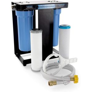 imageCamco EVO X2 Dual Stage Camper ampamp RV Water Filter Kit  2 Stage Filtration wKDF ampamp GAC  Filters Out Bad Taste Odors Lead Bacteria ampamp More  Provides Approx 15000 Gallons of Filtered Water 40639