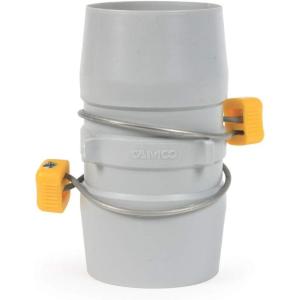 imageCamco Easy Slip Internal Hose Coupler with SlipLock Rings  Securely Connects Two Sewer Hoses Together  Odor and Leak Proof Connection 39163