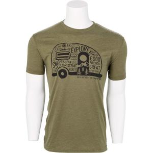 imageCamco Life is Better at The Campsite Crew Neck Short Sleeve TShirt  Features Soft RingSpun Cotton Fabric Graffiti RV Design on Olive and is Machine Washable  XLarge 53343