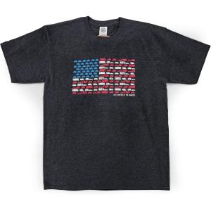 imageCamco Life is Better at The Campsite Crew Neck Short Sleeve TShirt  Features a Comfortable NonRestrictive Fit Patriotic Design on Charcoal Grey and is Machine Washable  Medium 53273