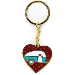 imageCamco Life is Better at The Campsite Navy Blue RV Heart KeychainGold Ring for Car Fobs and Keys 53288Red Rv Heart