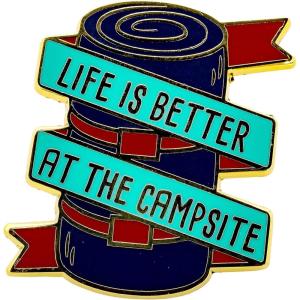 imageCamco Life is Better at The Campsite Sunrise Design Decorative Enamel PinPerfect Accessory for Clothing Totes Backpacks Purses Hats and More 53265Red RV Heart