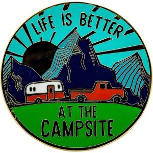 imageCamco Life is Better at The Campsite Sunrise Design Decorative Enamel PinPerfect Accessory for Clothing Totes Backpacks Purses Hats and More 53265Sleeping Bag