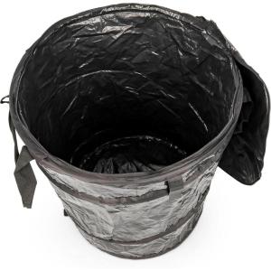 imageCamco PopUp Utility Container  Features Heavy Duty Liner ampamp Zipper Close Lid  Holds 30Gallon KitchenSize Trash Bags  Stands 2Ft Tall ampamp Collapses for RV Storage and Organization 42893