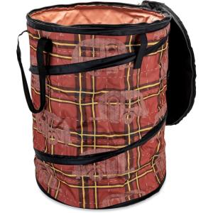 imageCamco PopUp Utility Container  Features Heavy Duty Liner ampamp Zipper Close Lid  Holds 30Gallon KitchenSize Trash Bags  Stands 2Ft Tall ampamp Collapses for RV Storage and Organization 53489