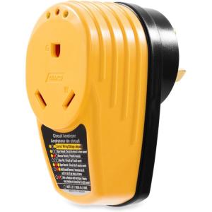 imageCamco Power Grip 30Amp CamperRV Circuit Analyzer  Features Integrated Surge Protection Up to 1050 Joules ampamp Diagnostic LED Lights 55315