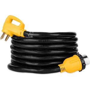 imageCamco Power Grip 50Ft 50 Amp RV Extension Cord  Rated for 125250 V12500 W  Features Copper 63  81Gauge Wires for Superior Conductivity ampamp Coated wHeatResilient PVC 5519925Foot