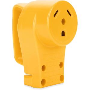 imageCamco Power Grip CamperRV 30Amp Female Replacement Receptacle  Features Power Grip Handle 55343