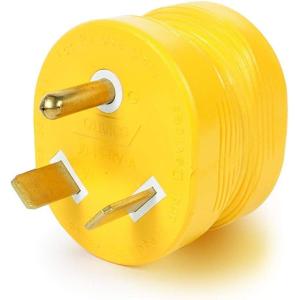 imageCamco PowerGrip 30AM15AF CamperRV Electrical Adapter  Features 30Amp Male ampamp 15Amp Female Connections  Designed wNonSlip Grooves ampamp Contoured Ends for Easy Removal  Rated for 125V1875W 55233EA