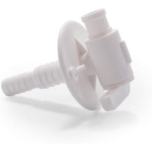 imageCamco RV Water Tank Drain Valve  Features a Durable Plastic Construction Comes with a Flange and is Used with 34Inch or 12Inch Vinyl Tubing 22223One Size