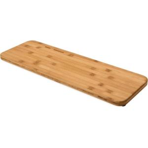 imageCamco RVMarine Over The Sink Cutting Board  Features Adjustable NonSlip Feet Builtin Knife Slots and a Durable 3Ply Bamboo Construction  24inches x 8inches 43543