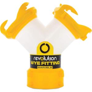 imageCamco Revolution RV Sewer Hose Bayonet Elbow  Features a BuiltIn Gasket for an OdorTight Connection a 360Degree Swivel for Easy Install and Includes a 4in1 Adapter 39471Wye Fitting