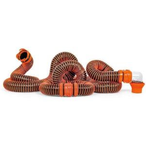imageCamco RhinoEXTREME 5Foot CamperRV Sewer Hose  Features TPE Technology for Abrasion Resistance and Crush Protection  Includes PreAttached Rhino Swivel Fittings 3986520 Feet