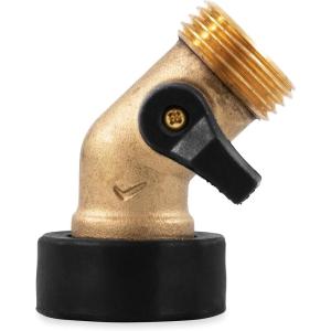 imageCamco Solid Brass 45 Degree Drinking Water Valve with Garden Hose Connections 20173Water Hose Valve
