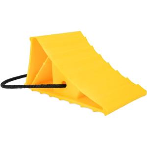 imageCamco Standard Wheel Chock for Trailers ampamp RVs  Heavy Duty Trailer Wheel Chock Constructed of Durable Plastic wUV inhibitors  for Use wTires Up to 26inches  ReHitch in Confidence  44412Standard w Rope