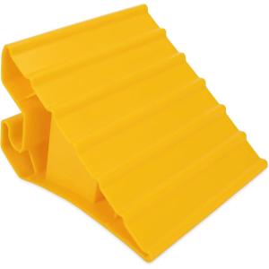 imageCamco Standard Wheel Chock for Trailers ampamp RVs  Heavy Duty Trailer Wheel Chock Constructed of Durable Plastic wUV inhibitors  for Use wTires Up to 26inches  ReHitch in Confidence  44412Large