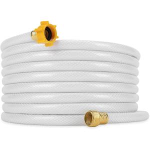 imageCamco TastePURE 25Ft  RV Drinking Water Hose  Contains No Lead No BPA ampamp No Phthalate  Features Reinforced Design ampamp Crafted of PVC  12 Inside Diameter Made in the USA 22733